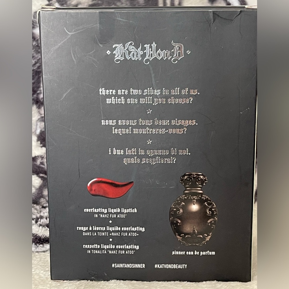 RARE Kat Von D Live Like a Sinner Fragrance and Lipstick Gift Set - Picture 3 of 5
